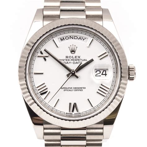 rolex steel and white gold rolexer|Rolex presidential 40mm white gold.